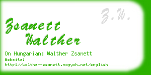 zsanett walther business card